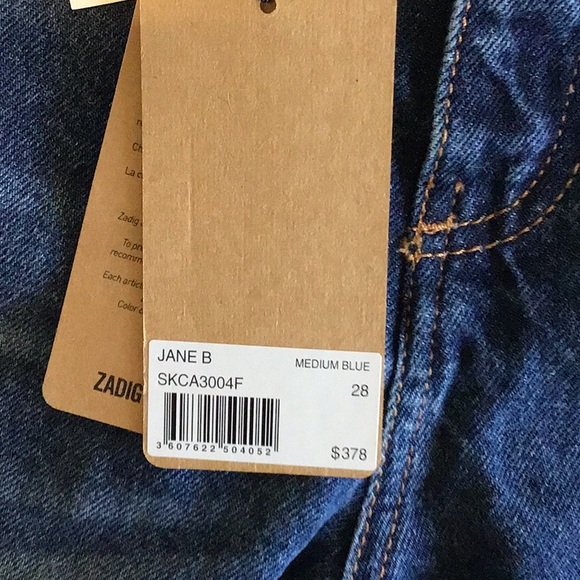 Zadig & Voltaire Jane B jeans, size 28, NWT - Picture 3 of 11